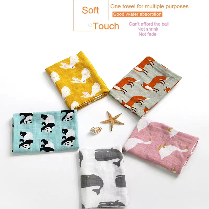 Muslin Cotton Bedspread - 신생아 대나무 목욕 수건, 아기 배넷저고리,