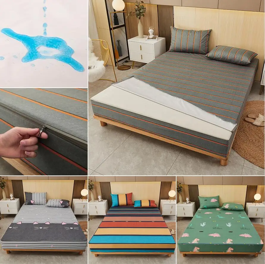 Waterproof Mattress Protector Breathable - 지퍼 매트리스 보호 커버가 있는 6면