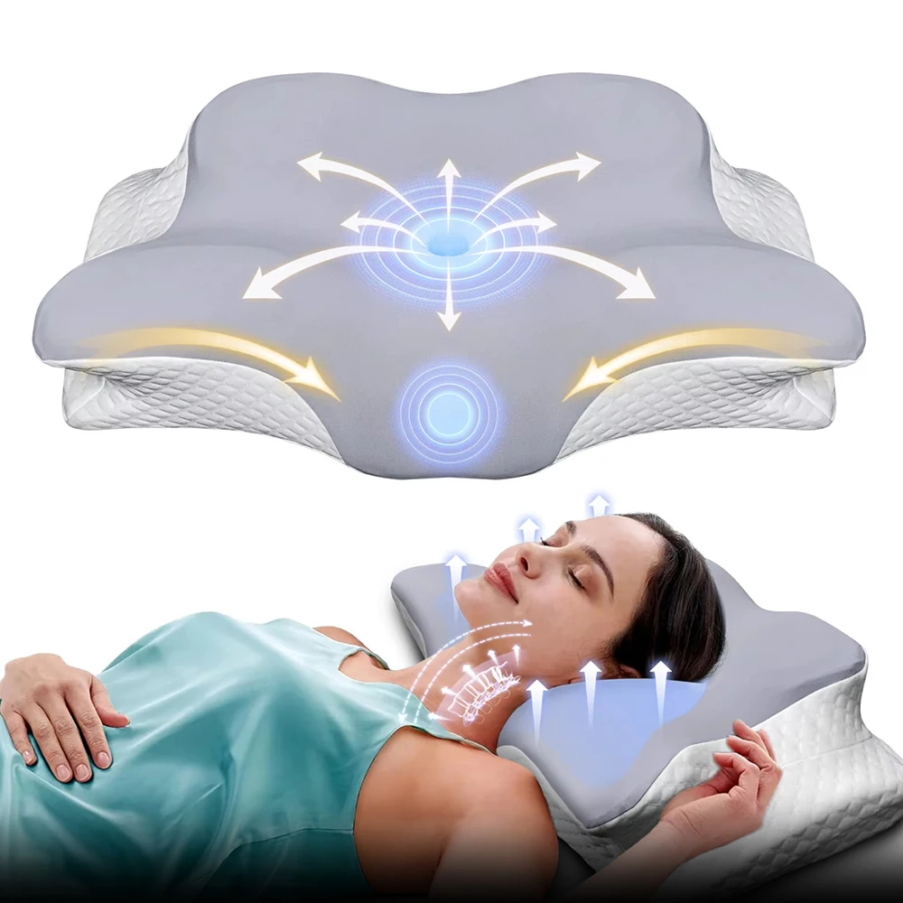 Memory Foam Orthopedic Pillow Neck Pain - 메모리폼 베개 나비 모양의 편안한 경추용