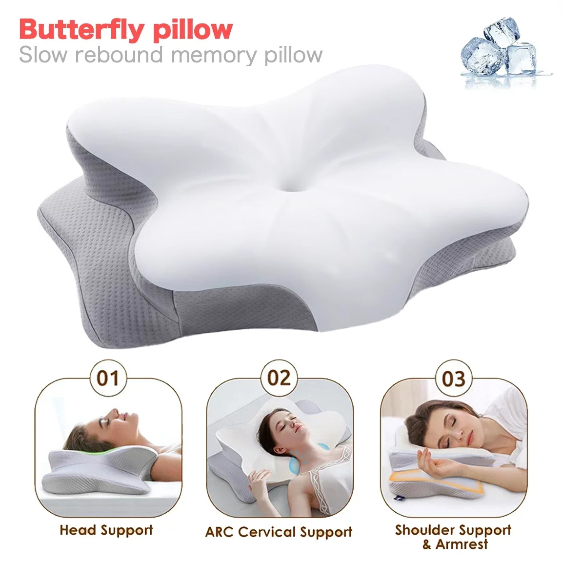 Memory Foam Orthopedic Pillow Neck Pain - 인체 공학적 정형외과 메모리 폼 베개