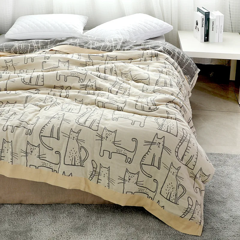 Muslin Cotton Bedspread - WASART 순면 수건 모슬린 퀼트 담요,