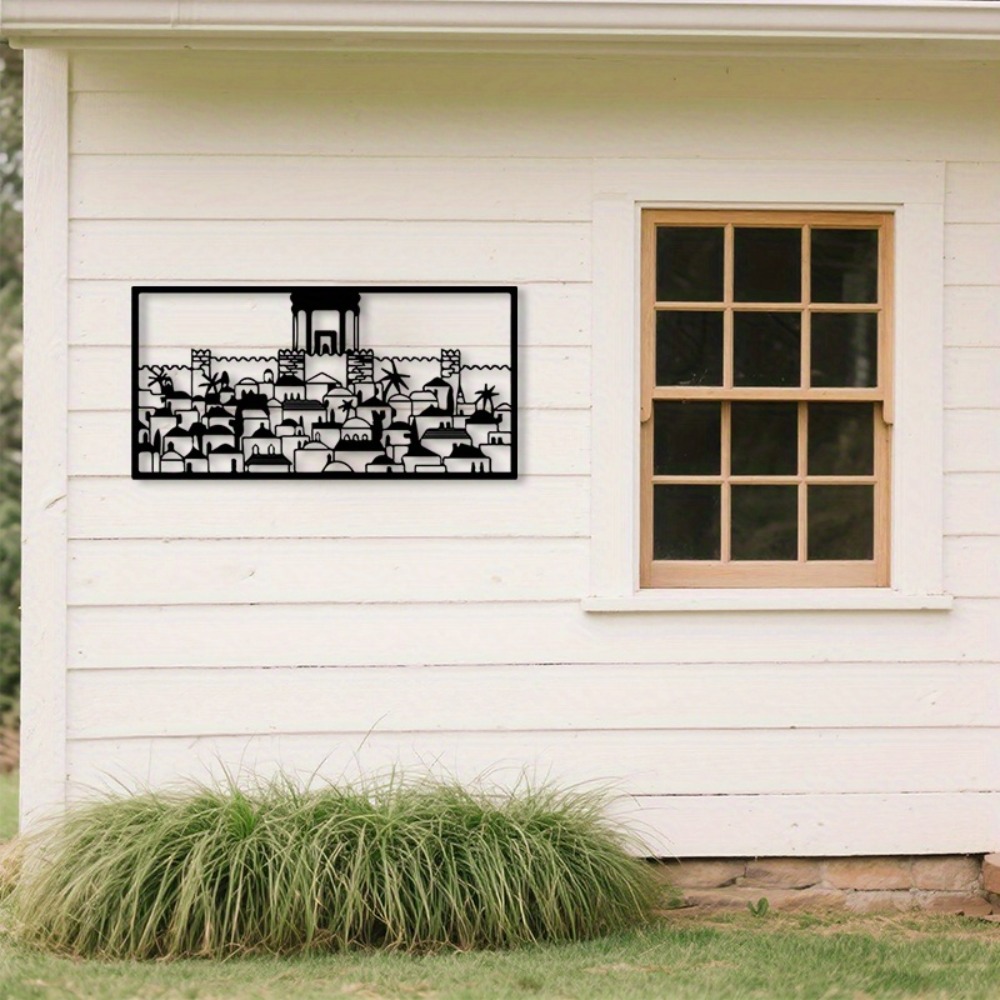 Home Decor - CIFBUY 금속 벽 예술 예루살렘 벽화