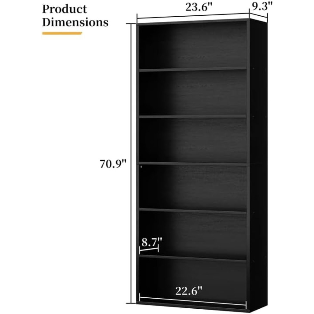 6단 오픈형 책장, 70.6인치 높이의 디스플레이 선반 - Storage & Organization 리뷰 및 가격