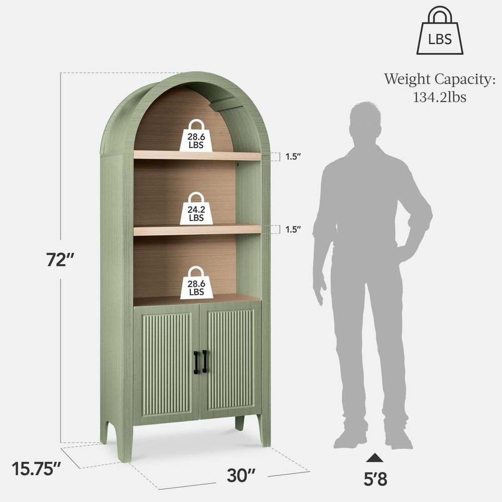 71인치 높이 아치형 주방 팬트리, 모던 팜하우스 스타 - Storage & Organization 리뷰 및 가격