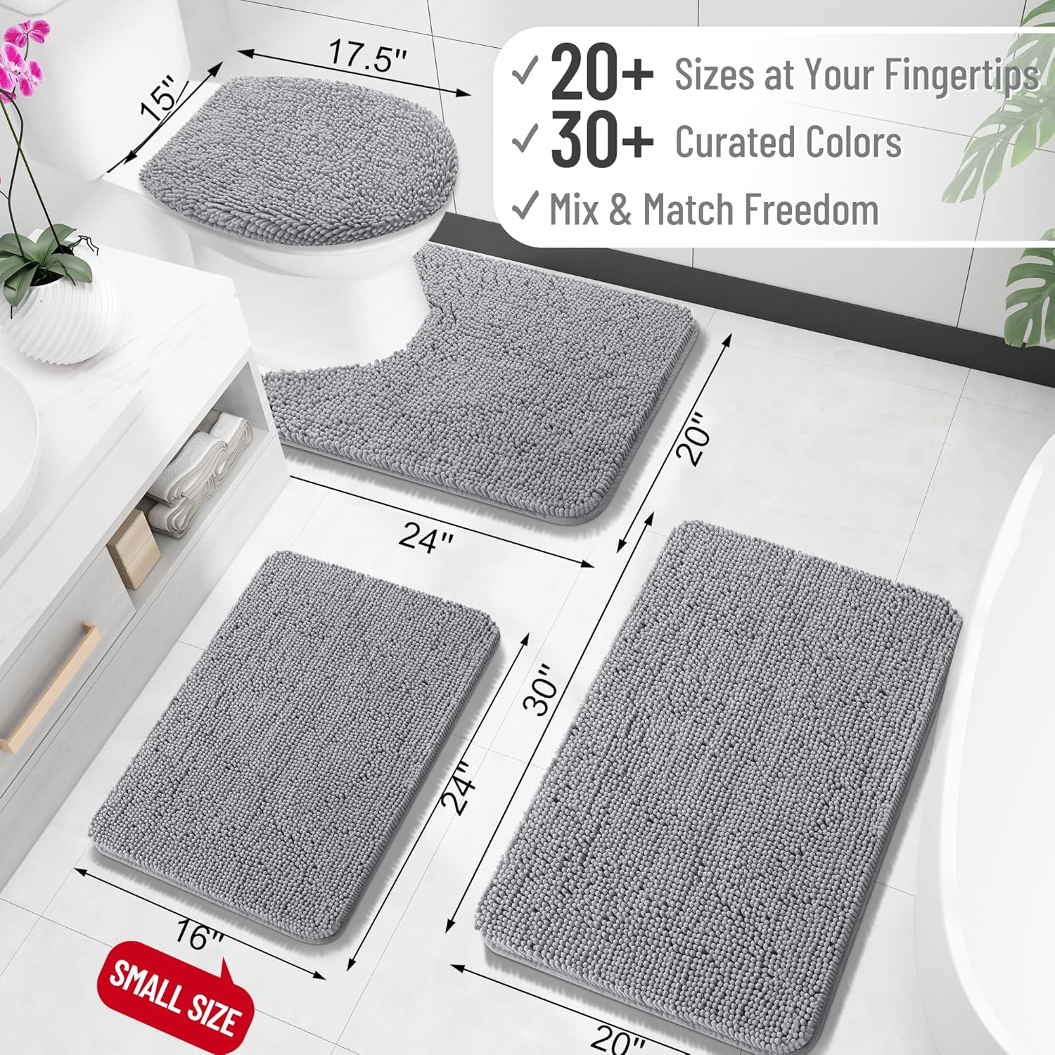 욕실 러그 부드럽고 흡수성 좋은 셔닐 욕실 러그 고무  - Quick Dry Diatomite Bath Mat 리뷰 및 가격