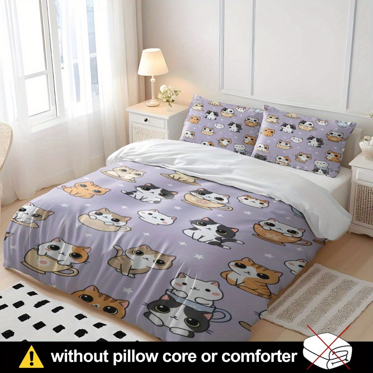 부드러운 이불 커버 세트 3종, 2D 플랫 프린트 이불 - Duvet Cover Sets With Zipper 리뷰 및 가격