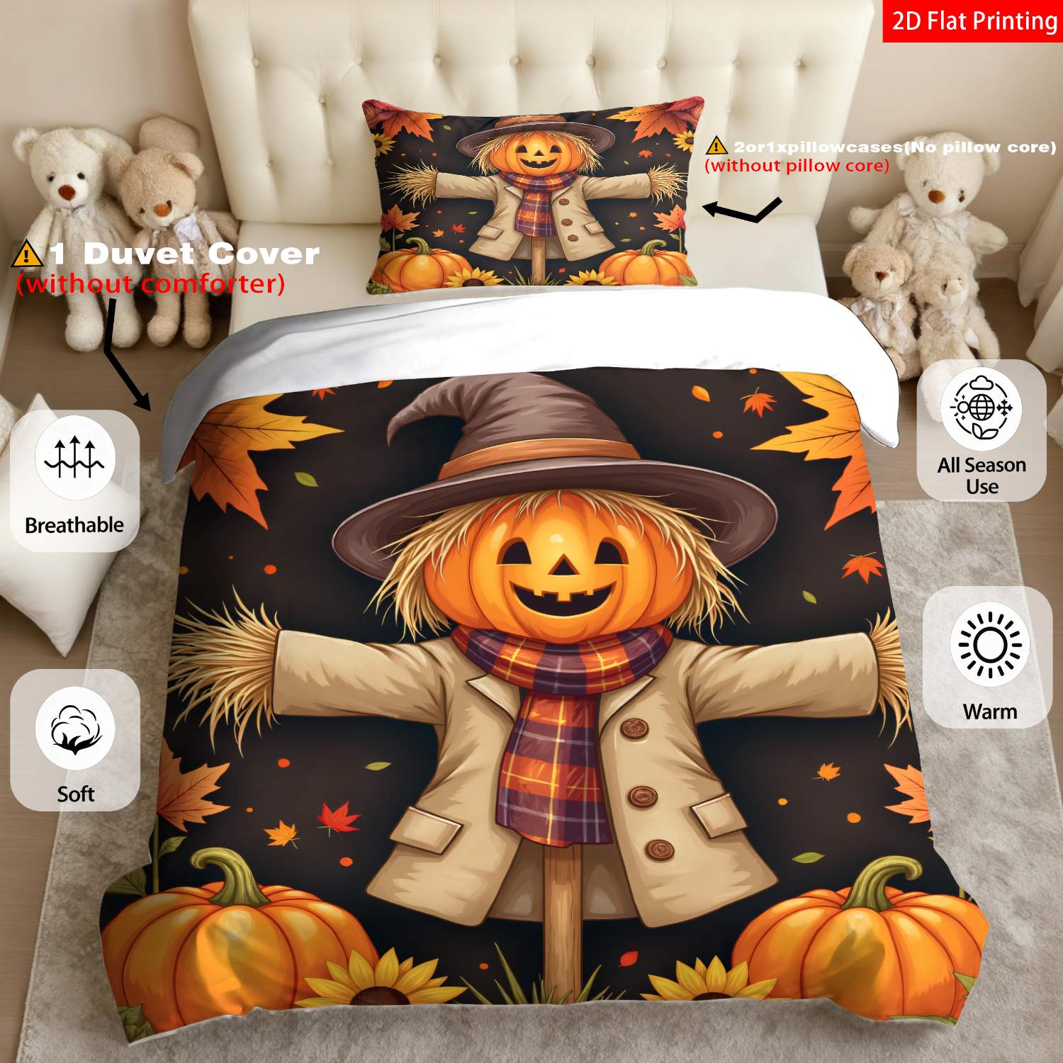 베개 커버가 포함된 이불 커버 세트, 3피스 침구 세트 - Duvet Cover Sets With Zipper 리뷰 및 가격
