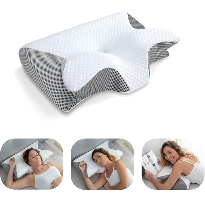 새로운 메모리폼 경추 베개 2 in 1 인체공학적 컨투 - Memory Foam Orthopedic Pillow Neck Pain 리뷰 및 가격
