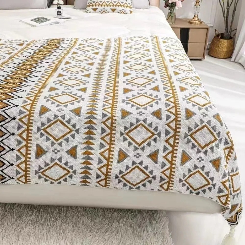 빈티지 청키 니트 보헤미안 스타일 담요 부드러운 태슬  - Boho Throw Blanket Fringe 리뷰 및 가격