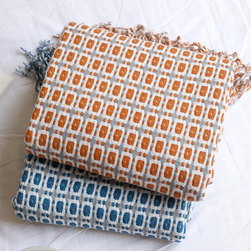 기하학적 격자 무늬 자카드 직조 담요, 보헤미안 체크무 - Boho Throw Blanket Fringe 리뷰 및 가격