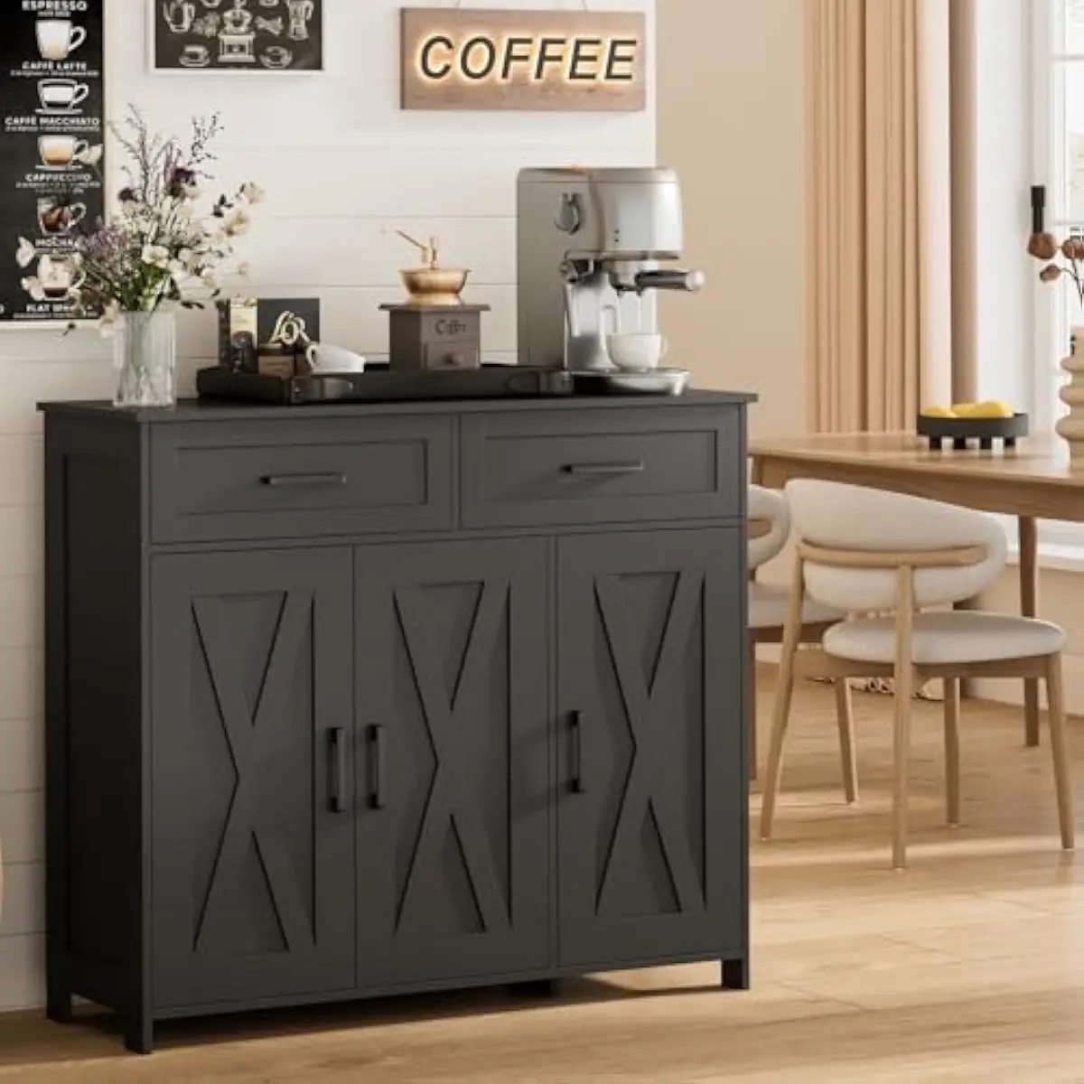 서랍이 있는 커피 바 수납장, 주방 뷔페 캐비닛 - Storage & Organization 리뷰 및 가격