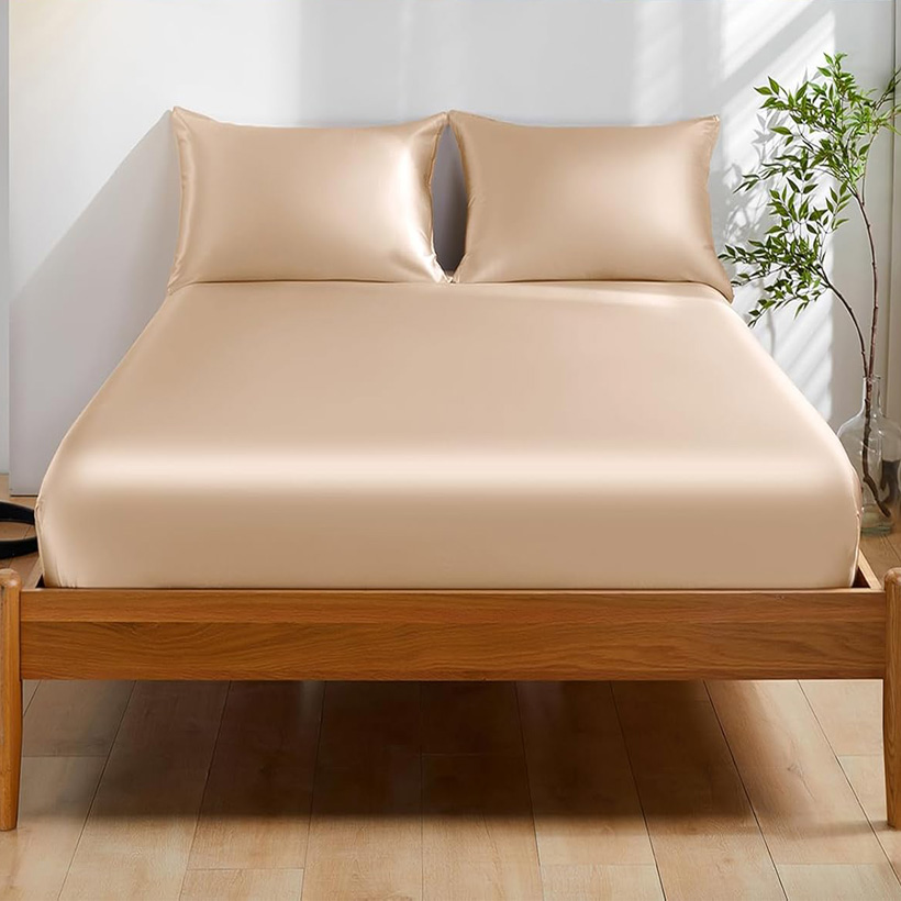 100% 멀베리 실크 피티드 시트 22mm 엘라스틱 밴 - Fitted Bed Sheets Deep Pocket 리뷰 및 가격