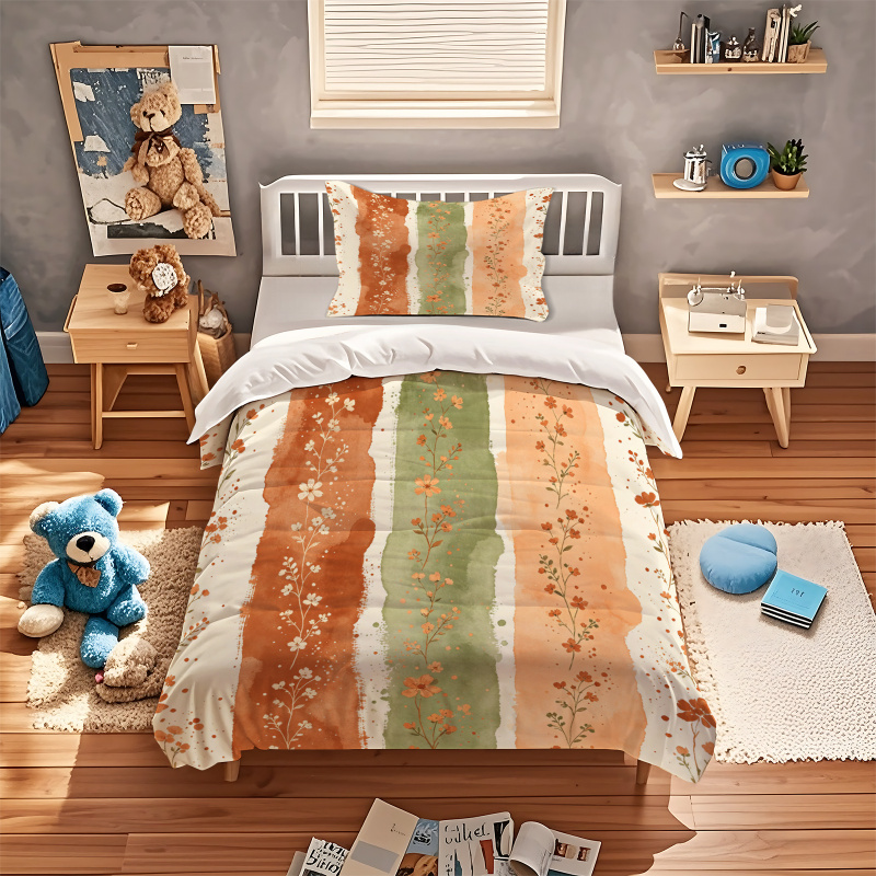 이불 커버 침구 세트 (충전재 없음) 사랑스러운 만화  - Aesthetic Floral Duvet Cover 리뷰 및 가격