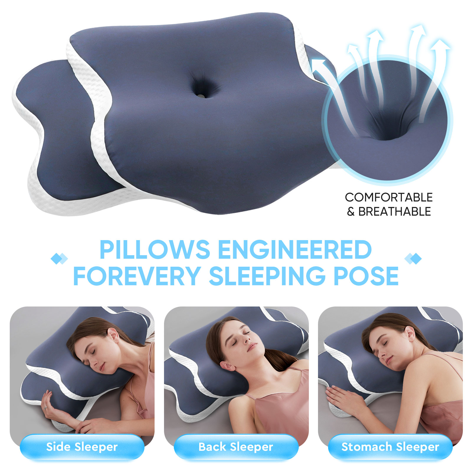 메모리폼 베개 경추 베개 목 통증 완화 컨투어 인체공학 - Memory Foam Orthopedic Pillow Neck Pain 리뷰 및 가격