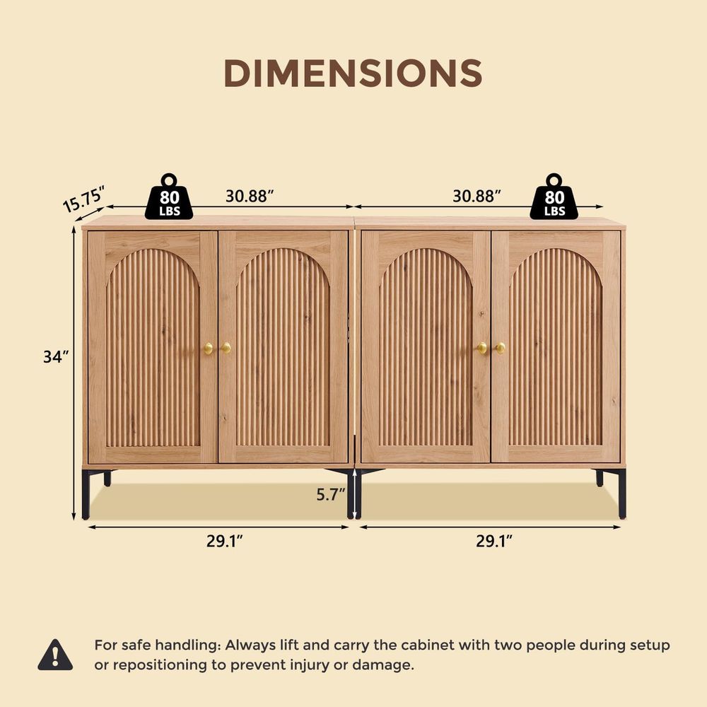 ern Buet 수납장, 61.75인치 W 루테드 아치 - Storage & Organization 리뷰 및 가격