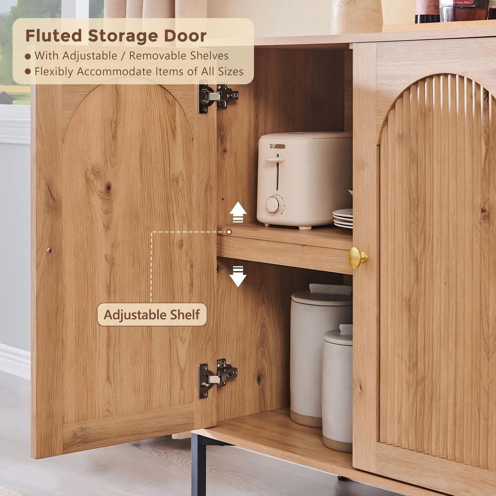 ern Buet 수납장, 61.75인치 W 루테드 아치 - Storage & Organization 리뷰 및 가격