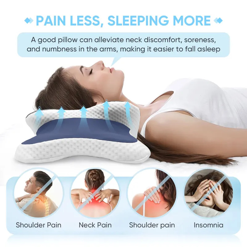 메모리폼 베개 경추 베개 목 통증 완화 컨투어 인체공학 - Memory Foam Orthopedic Pillow Neck Pain 리뷰 및 가격