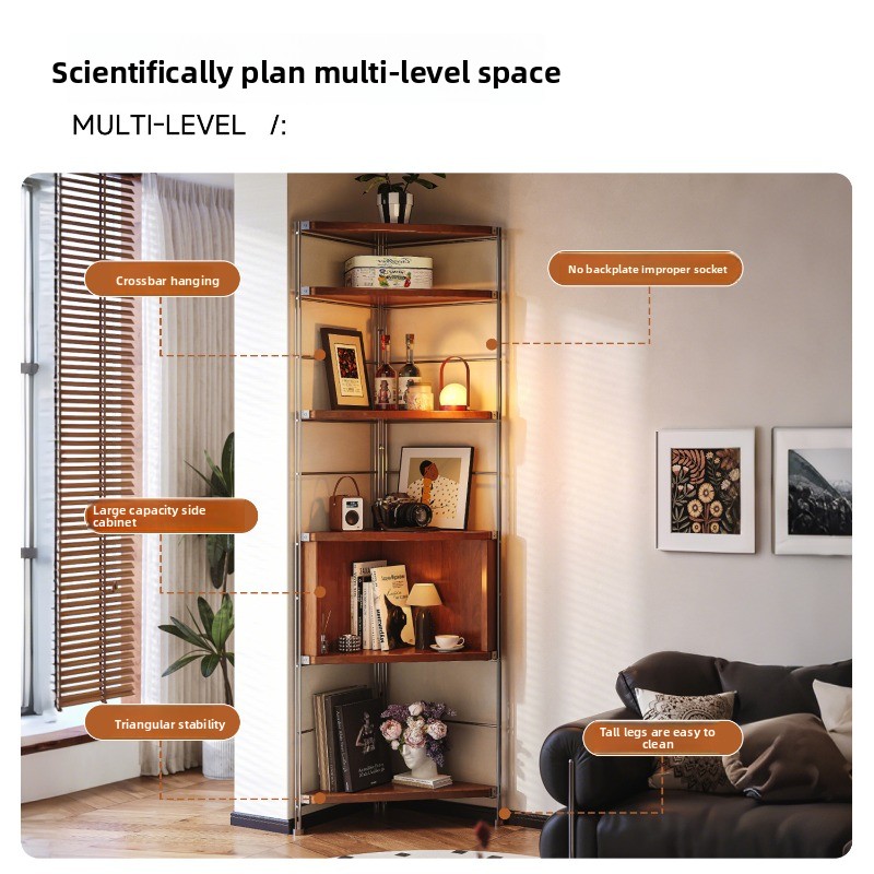 코너 중세풍 선반, 삼각형 거실 캐비닛 다기능 코너 수 - Storage & Organization 리뷰 및 가격