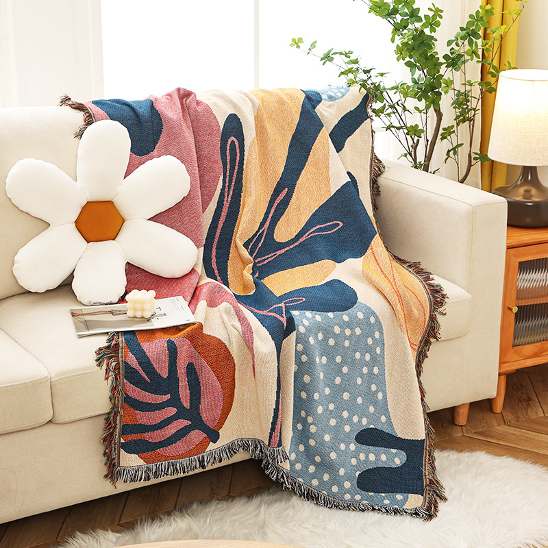 텍스타일 시티 인스 앨리스 식물 패턴 소파 담요, 야외 - Boho Throw Blanket Fringe 리뷰 및 가격