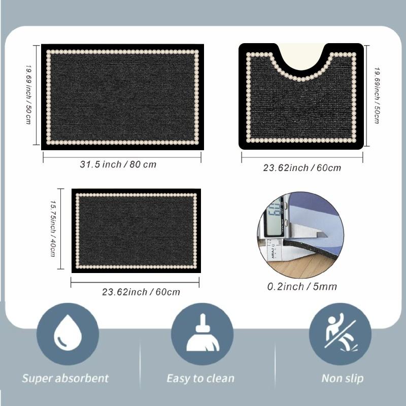 3피스 욕실 매트 세트 두꺼운 흡수성 빠른 건조 욕실  - Quick Dry Diatomite Bath Mat 리뷰 및 가격